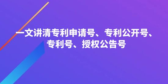 專利公開號(hào)和授權(quán)號(hào)一樣嗎？一文講清專利申請(qǐng)?zhí)枴＠_號(hào)、專利號(hào)、授權(quán)公告號(hào)