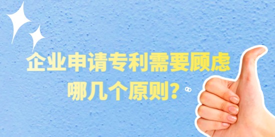 企業(yè)申請(qǐng)專利需要顧慮哪幾個(gè)原則,